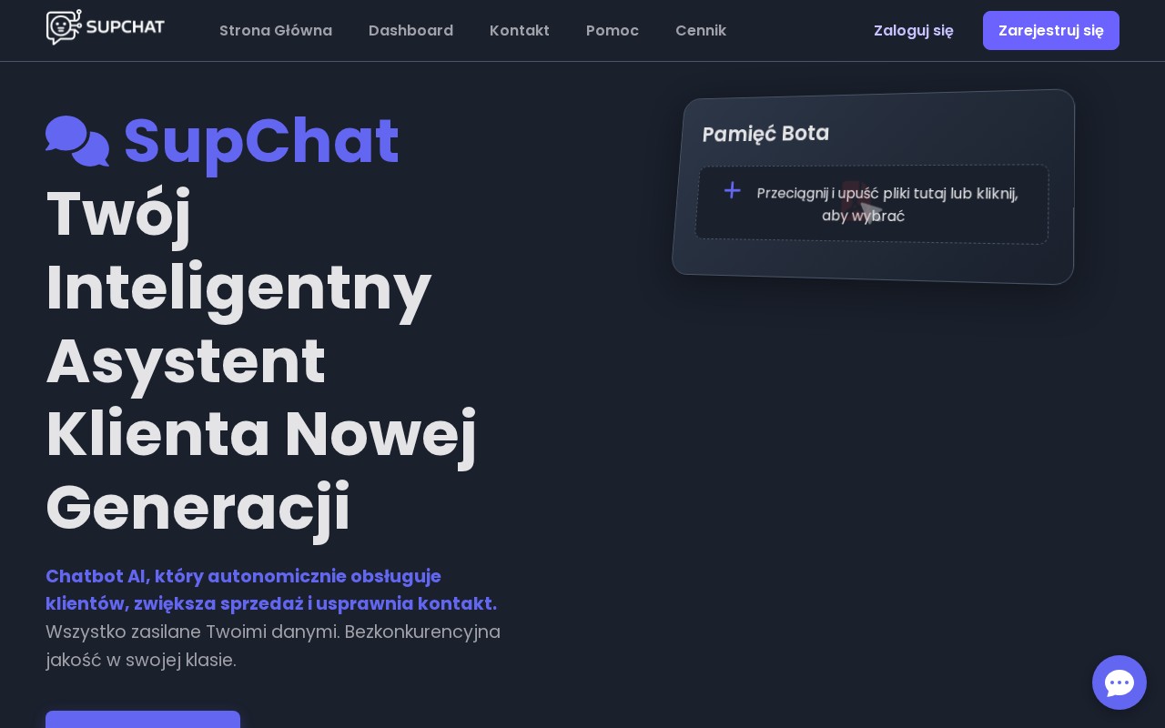 Supchat - Inteligentny Asystent AI dla Twojego Biznesu
